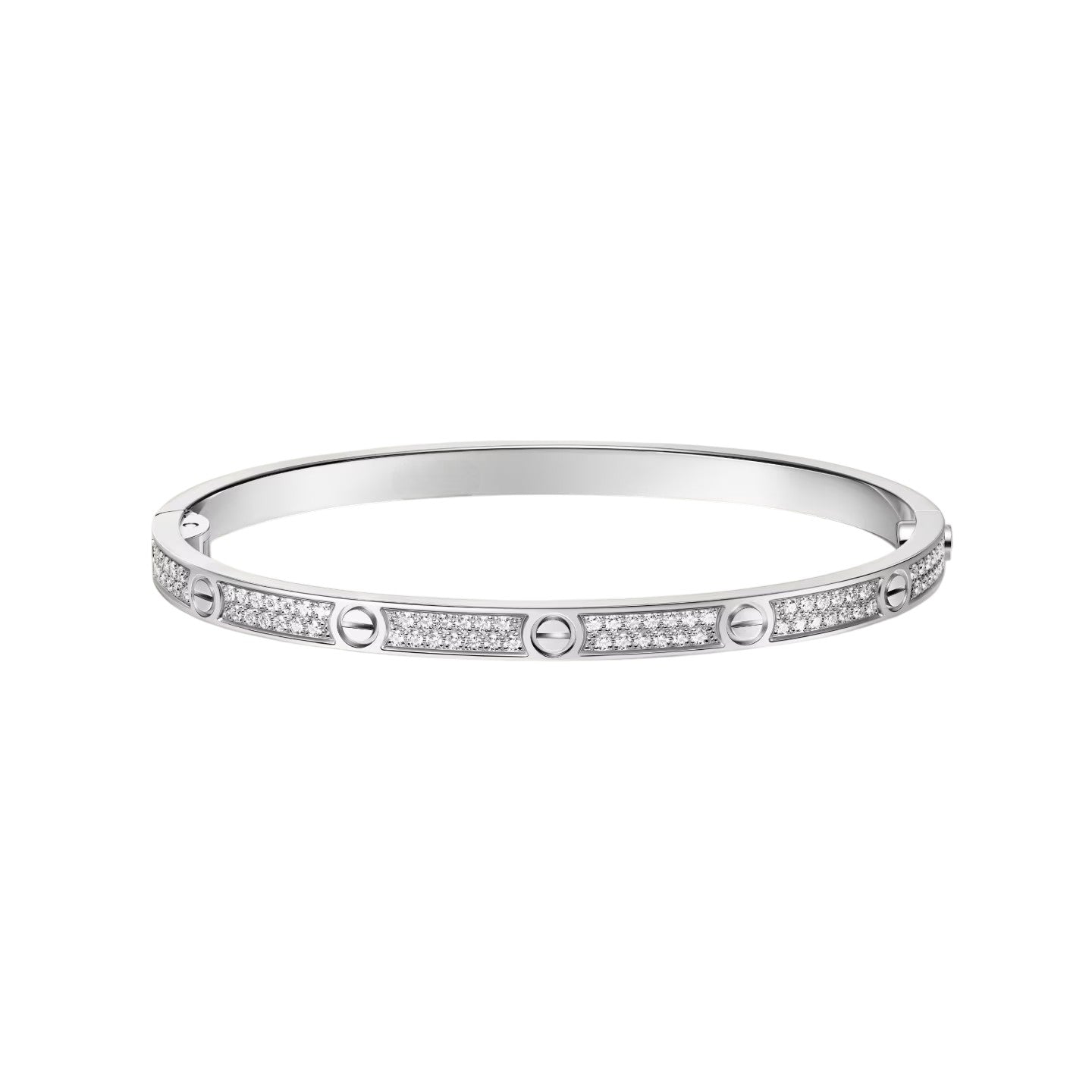 [Riva Jewelry]クラシック 3.65mm ラブ フルパヴェ バングル