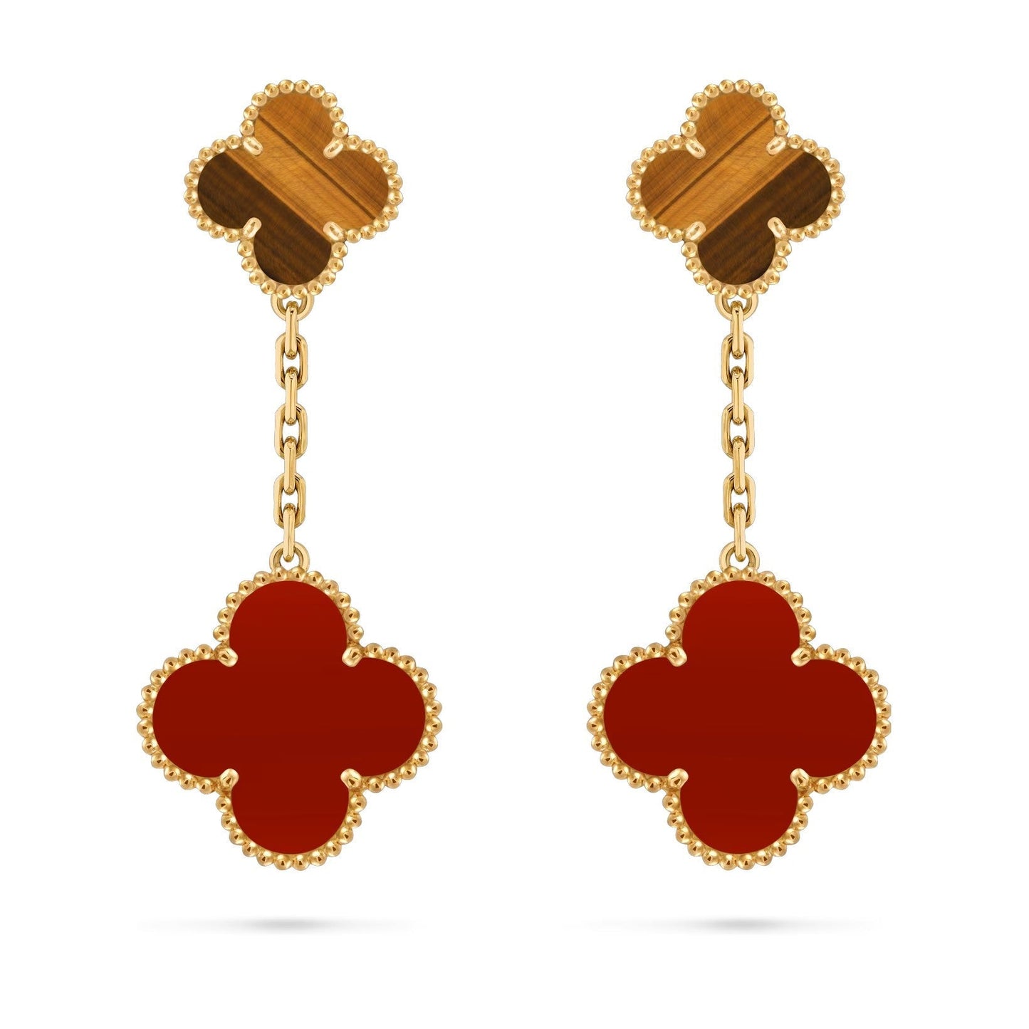 [Riva Jewelry]KLEEBEN-DOPPELMOTIV STATEMENT-OHRRINGE - DOUBLE-CHARM KOLLEKTION