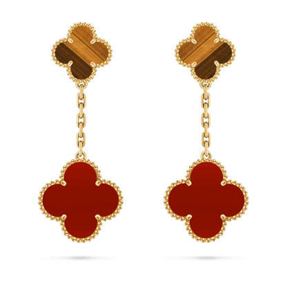 [Riva Jewelry]KLEEBEN-DOPPELMOTIV STATEMENT-OHRRINGE - DOUBLE-CHARM KOLLEKTION