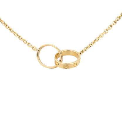 [Riva Jewelry]LIEBE DOPPELRING INEINANDERGREIFENDE HALSKETTE