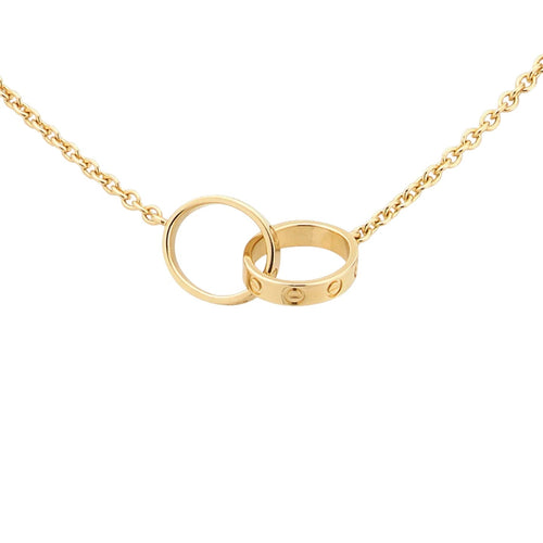 [Riva Jewelry]LIEBE DOPPELRING INEINANDERGREIFENDE HALSKETTE