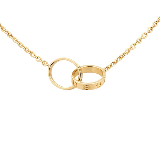 [Riva Jewelry]LIEBE DOPPELRING INEINANDERGREIFENDE HALSKETTE