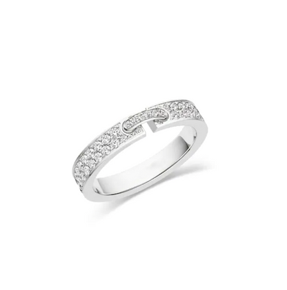 [Riva Jewelry]ALLIANCE LIENS EVIDENTE RING MIT PAVE DIAMANTEN 4MM