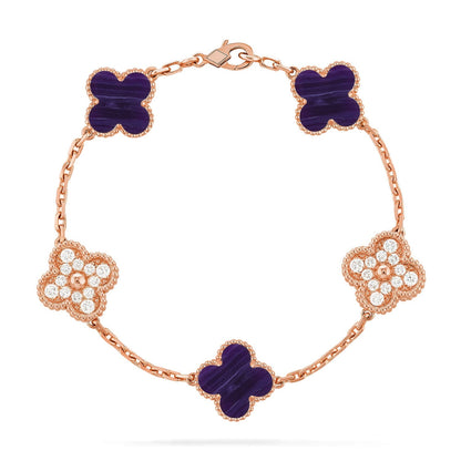[Riva Jewelry]LUCKY CLOVER 5-MOTIF ARMBAND – CHAROIT-KOLLEKTION