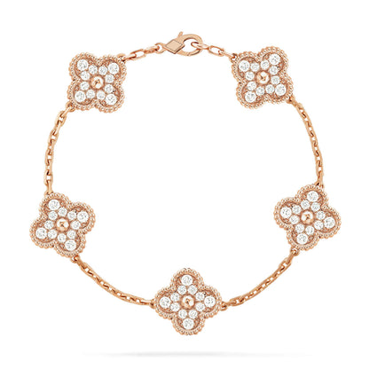 [Riva Jewelry ] CLOVER 5 MOTIF FULL DIAMOND BRACELET COLLECTION
