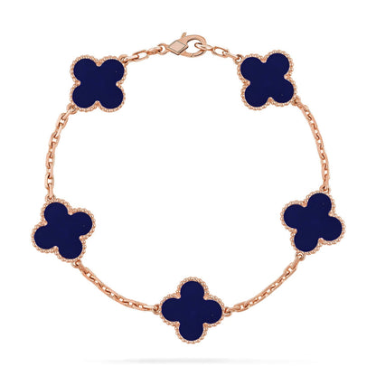 [Riva Jewelry ]CLOVER 5 MOTIF LAPIS LAZULI BRACELET COLLECTION