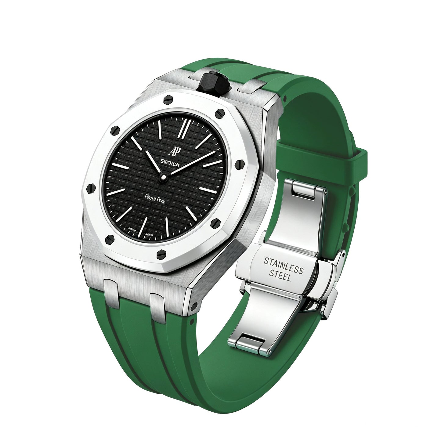 [Riva Jewelry]Royal Oak Pop Exclusive Stahlgehäuse & Silikonarmband mit Wiege
