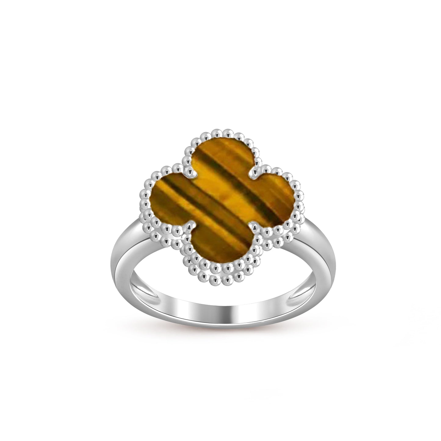 [Riva Jewelry]LUCKY CLOVER VINTAGE WEISSGOLD RING KOLLEKTION