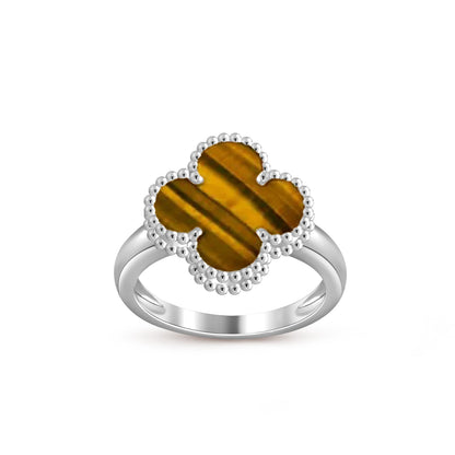 [Riva Jewelry]LUCKY CLOVER VINTAGE WEISSGOLD RING KOLLEKTION