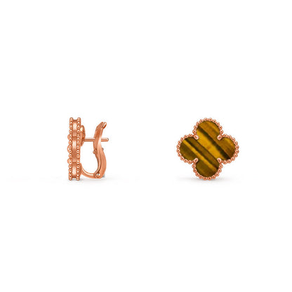 [Riva Jewelry]15MM クローバー フラワースタッドピアス ローズゴールドコレクション