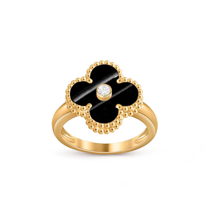 [Riva Jewelry]KOLLEKTION GLÜCKSKLEE GOLDENE RINGE MIT DIAMANTEN