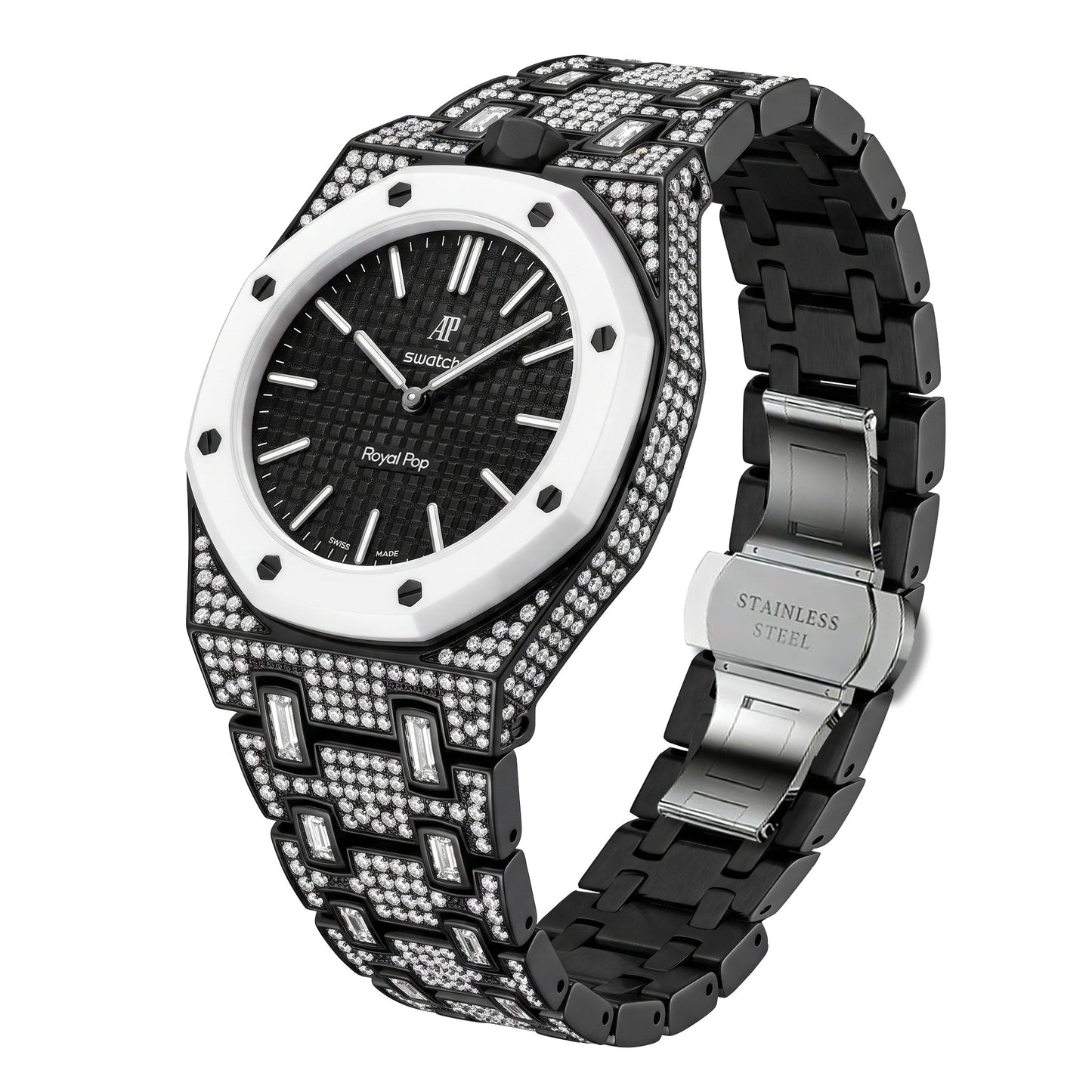 [Riva Jewelry]Royal Oak Pop Exklusiv Bioceramic Gehäuse & Bioceramic Armband Full Diamond