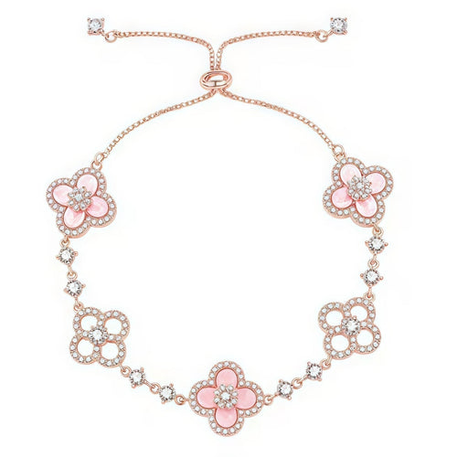 [Riva Jewelry ]CLOVER 5 MOTIF PINK BLUE RED WHITE BRACELET