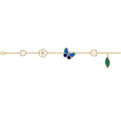 [Riva Jewelry]FRÜHLINGSZAUBER SCHMETTERLING & BLUMEN-CHARM-ARMBAND