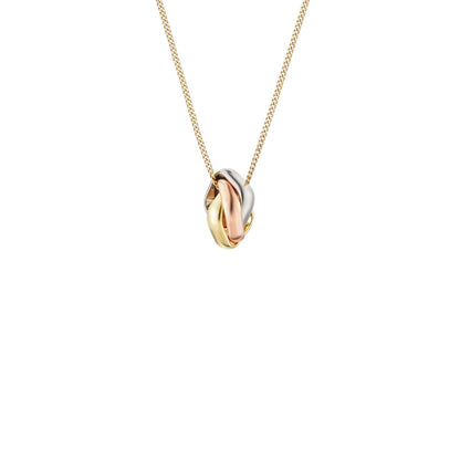 [Riva Jewelry]TRI-COLOR-HALSKETTE MIT VIERECKIGEM ANHÄNGER