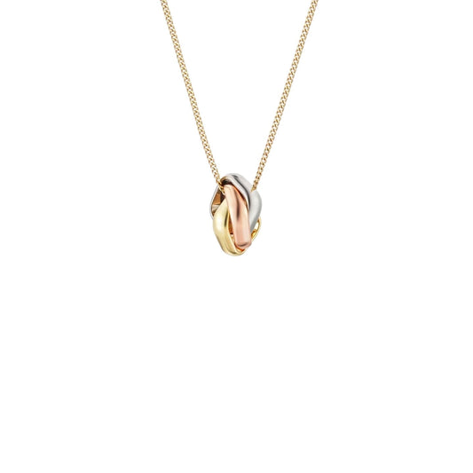 [Riva Jewelry]TRI-COLOR スクエア リング ネックレス