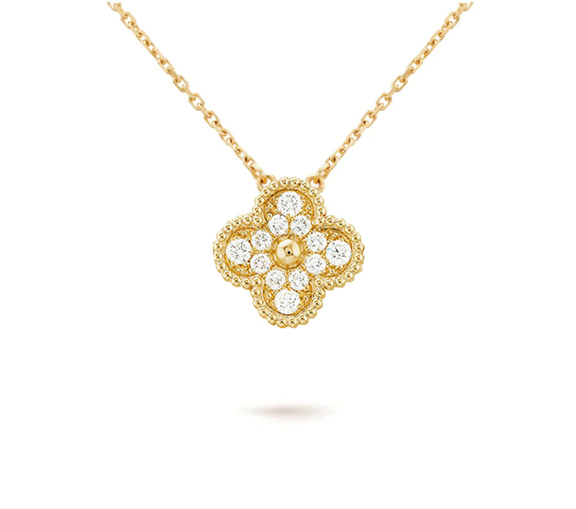 [Riva Jewelry]15MM KLEEBLUMEN-DIAMANTANHÄNGER-KOLLEKTION