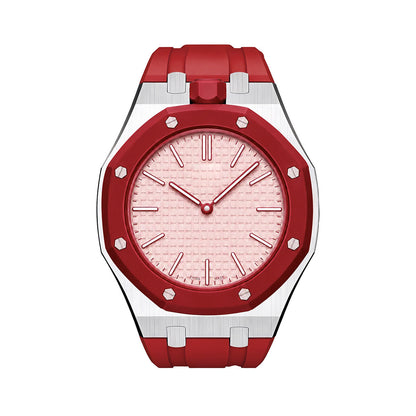 [Riva Jewelry]オークポップ レッド スチール シリコンストラップ