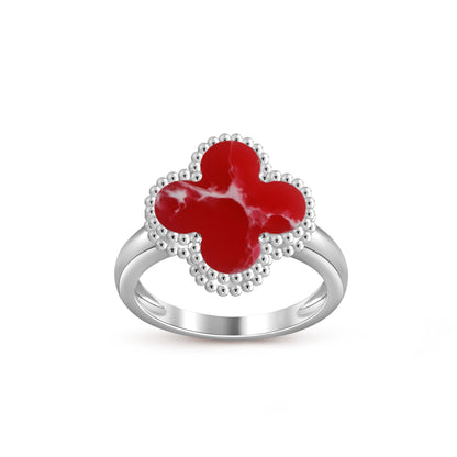 [Riva Jewelry]LUCKY CLOVER VINTAGE WEISSGOLD RING KOLLEKTION
