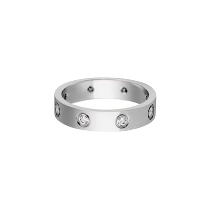 [Riva Jewelry]LOVE 4MM 8ダイヤ リング