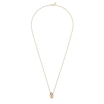 [Riva Jewelry]TRI-COLOR-HALSKETTE MIT VIERECKIGEM ANHÄNGER