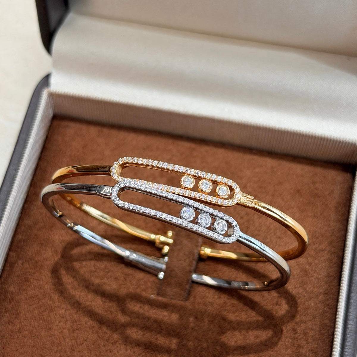 [Riva Jewelry]Move Pavé Diamond Bangle Bracelet M