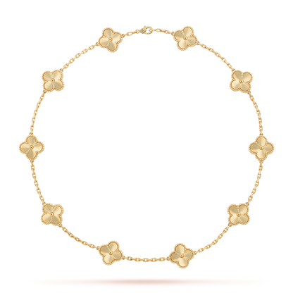 [Riva Jewelry ]CLOVER 10 MOTIFS LASER NECKLACE