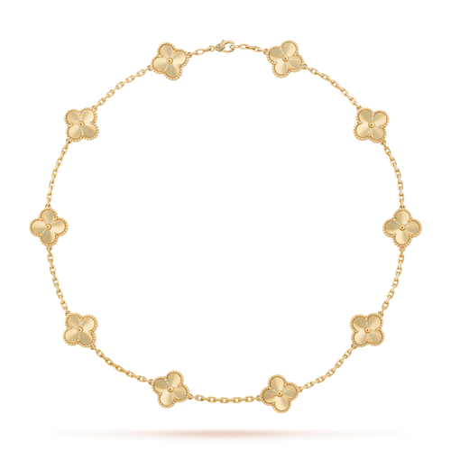 [Riva Jewelry ]CLOVER 10 MOTIFS LASER NECKLACE