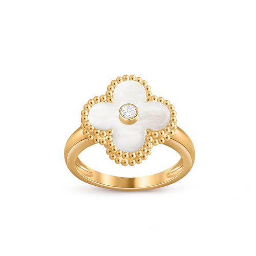 [Riva Jewelry]KOLLEKTION GLÜCKSKLEE GOLDENE RINGE MIT DIAMANTEN