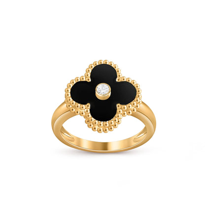 [Riva Jewelry]KOLLEKTION GLÜCKSKLEE GOLDENE RINGE MIT DIAMANTEN