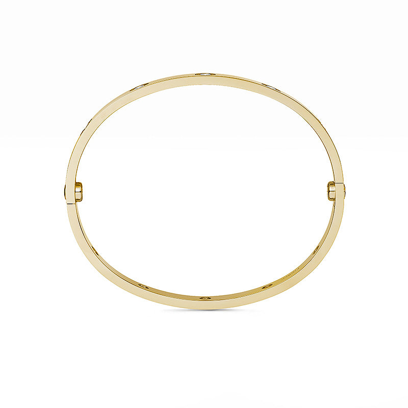 [Riva Jewelry]クラシック 6.1MM ラブバングル - 10ダイヤモンド