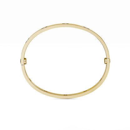 [Riva Jewelry]クラシック 6.1MM ラブバングル - 10ダイヤモンド