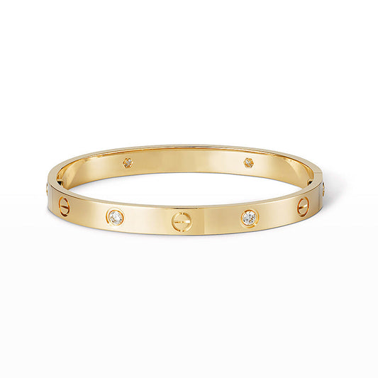 [Riva Jewelry]KLASSISCHER 6.1MM LOVE-ARMREIF - 4-DIAMANTEN