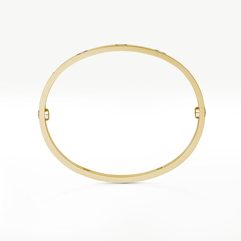 [リーバ ジュエリー]クラシック 6.1MM ラブ バングル - 4ダイヤモンド