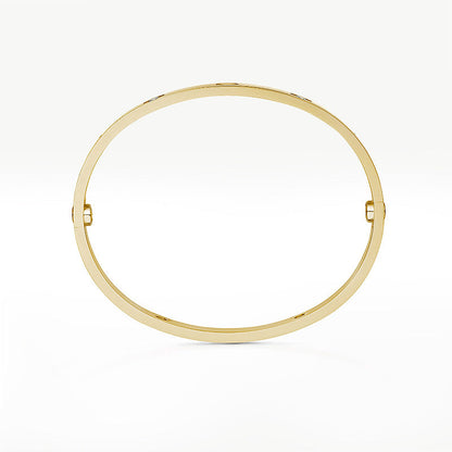 [リーバ ジュエリー]クラシック 6.1MM ラブ バングル - 4ダイヤモンド