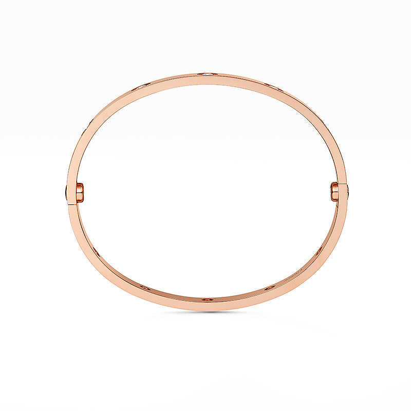 [Riva Jewelry]クラシック 6.1MM ラブバングル - 10ダイヤモンド