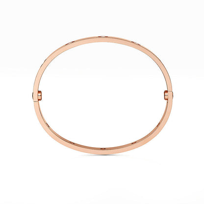 [Riva Jewelry]クラシック 6.1MM ラブバングル - 10ダイヤモンド