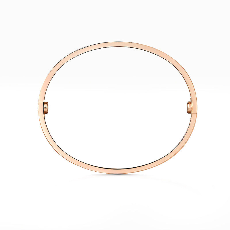 [リーバ ジュエリー]クラシック 6.1MM ラブ バングル - 4ダイヤモンド