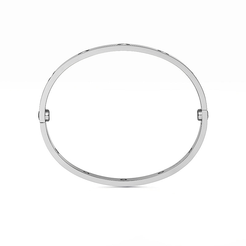 [Riva Jewelry]クラシック 6.1MM ラブバングル - 10ダイヤモンド