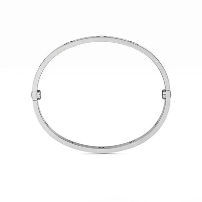 [Riva Jewelry]クラシック 6.1MM ラブバングル - 10ダイヤモンド