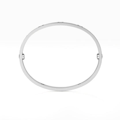 [リーバ ジュエリー]クラシック 6.1MM ラブ バングル - 4ダイヤモンド