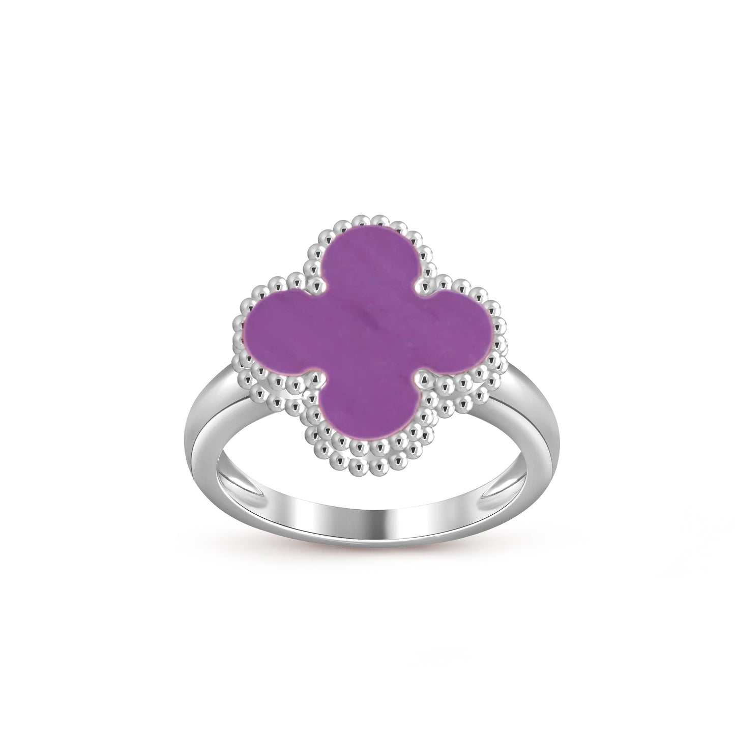 [Riva Jewelry]LUCKY CLOVER VINTAGE WEISSGOLD RING KOLLEKTION