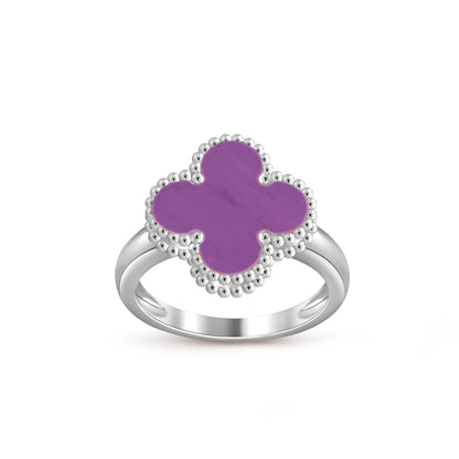 [Riva Jewelry]LUCKY CLOVER VINTAGE WEISSGOLD RING KOLLEKTION