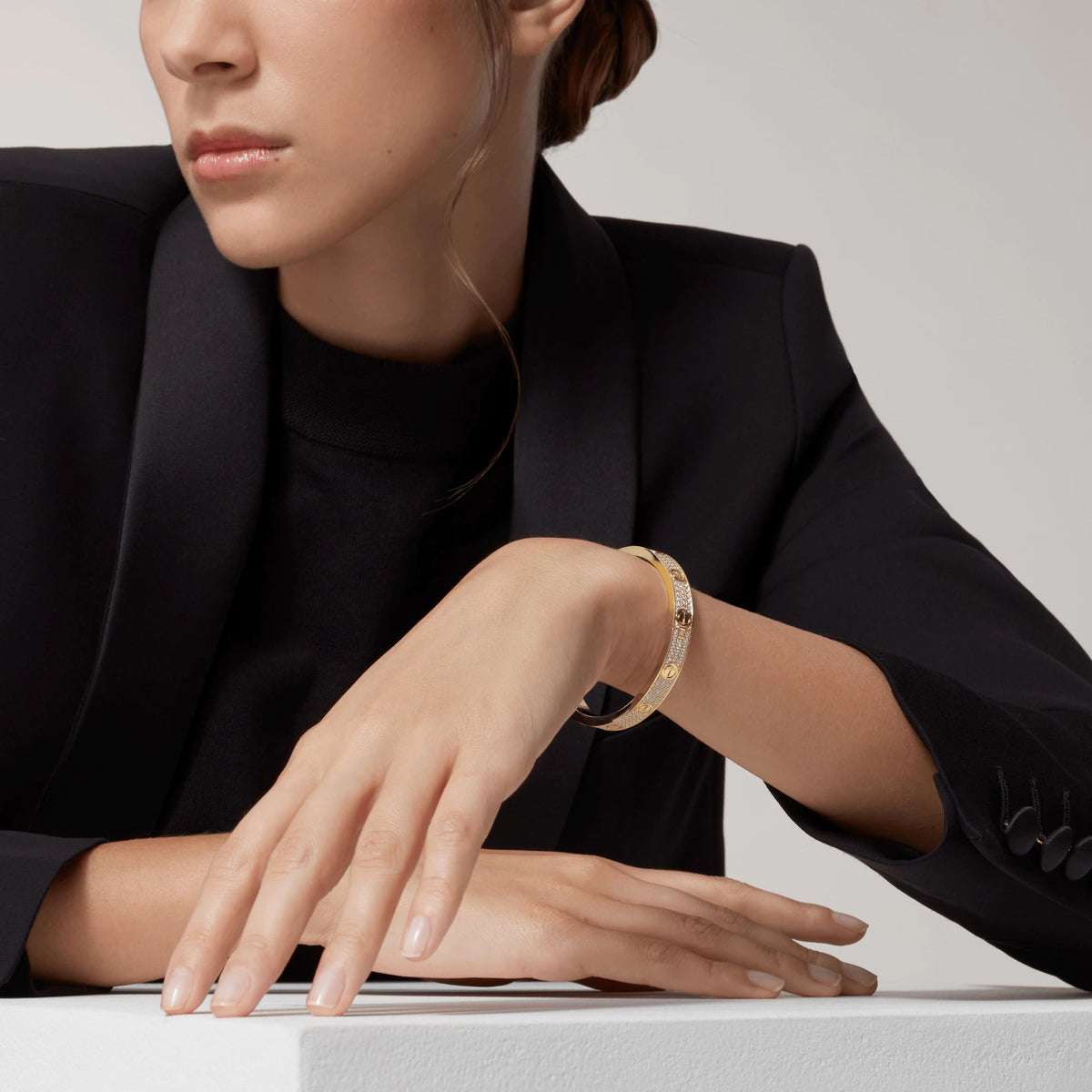 [Riva Jewelry ]LOVE BRACELET 6.1MM DIAMOND-PAVED