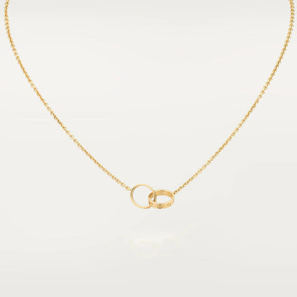 [Riva Jewelry ]LOVE NECKLACE DOUBLE RING GOLD
