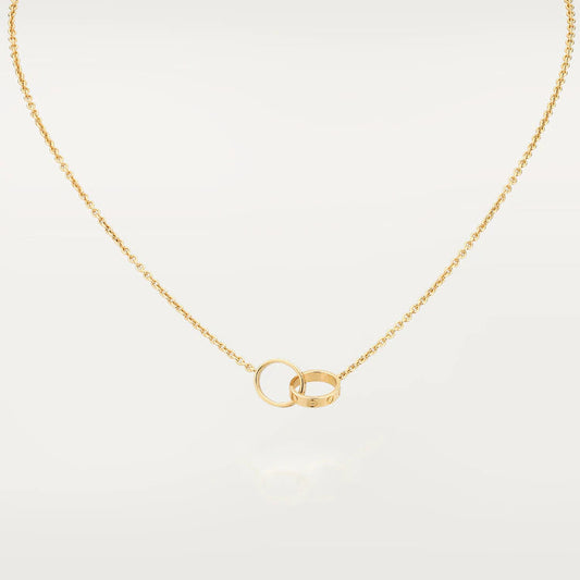 [Riva Jewelry ]LOVE NECKLACE DOUBLE RING GOLD