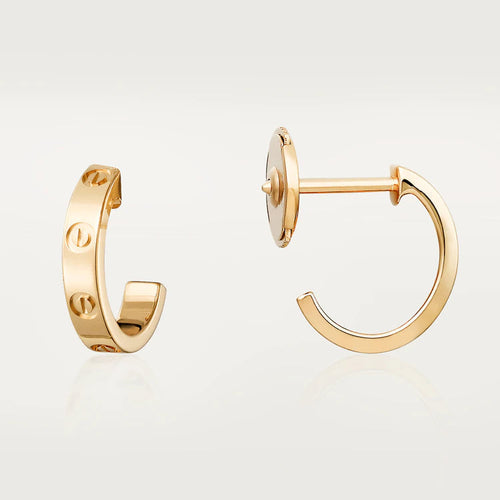 [Riva Jewelry ]LOVE EARRINGS 2.65MM PINK GOLD