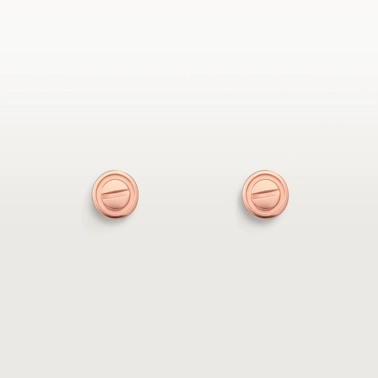 [Riva Jewelry ]LOVE EARRINGS PINK GOLD 10MM