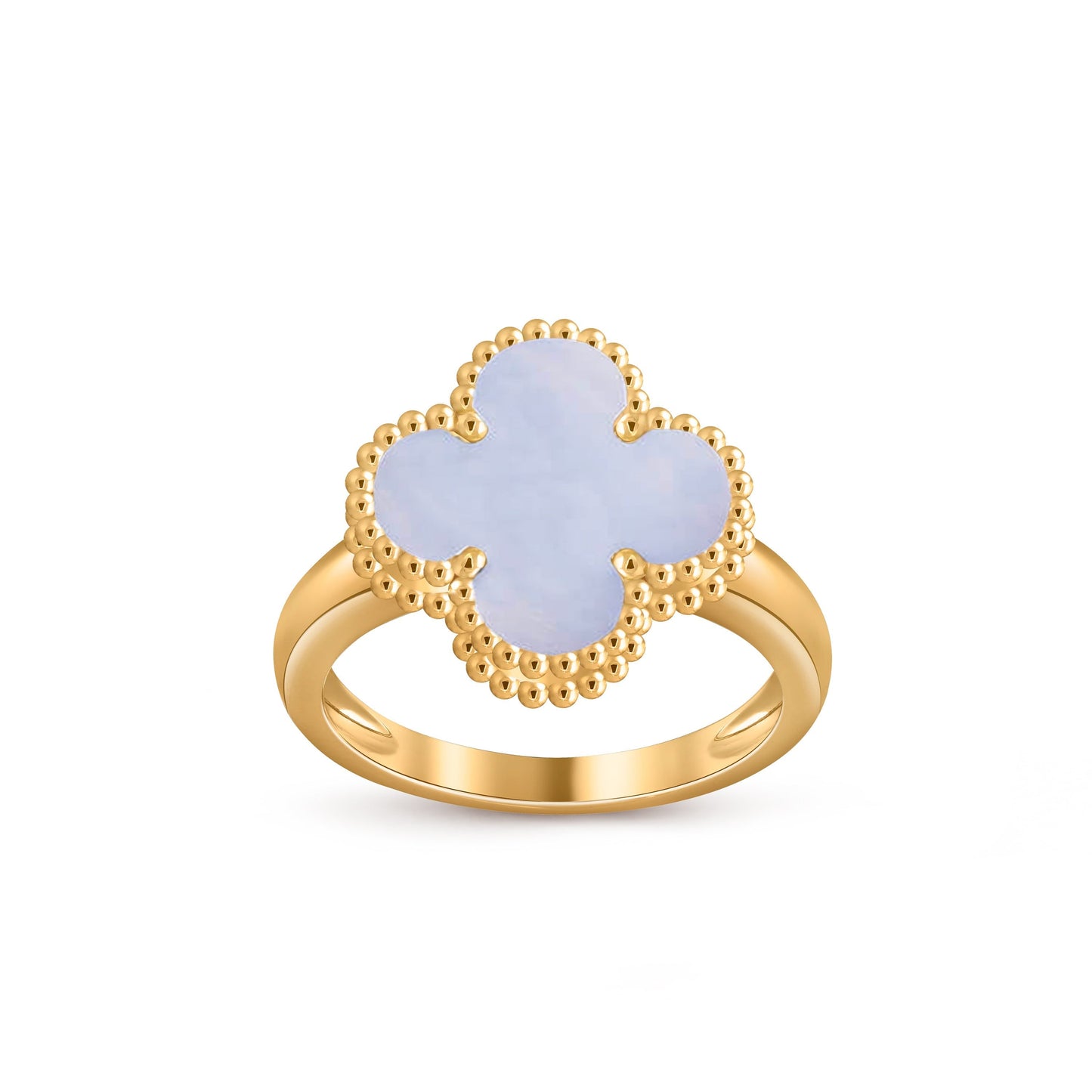 [Riva Jewelry]Glücks-Klee-Goldring-Kollektion im Vintage-Stil