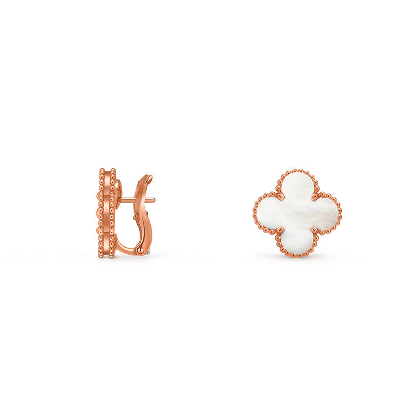 [Riva Jewelry]15MM クローバー フラワースタッドピアス ローズゴールドコレクション